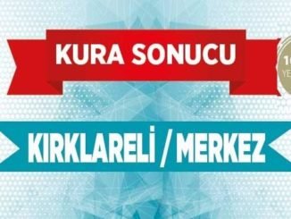 TOKI Kirklareli Merkez Kura Cekilisi Sonuclari