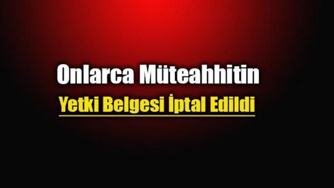 Muteahhitlik yetki belgesi Muteahhitlik yetki belgesi