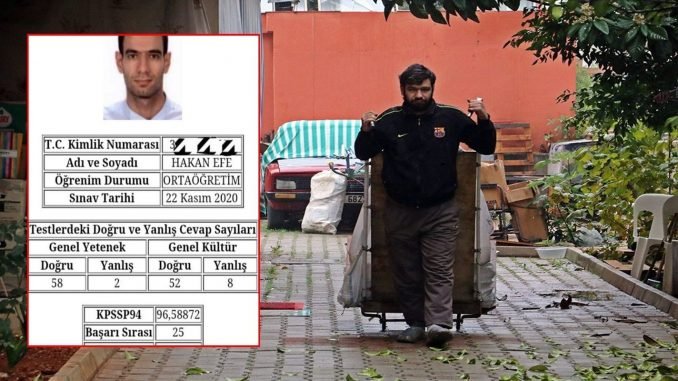 Coplerden Plastik Toplayan Hakan Efe KPSS den Puan Aldi Coplerden Plastik Toplayan Hakan Efe KPSS den Puan Aldi